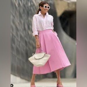 ZARA PLEATED CAPE SKIRT